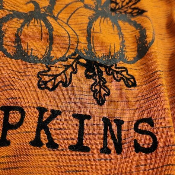 🔸️TruSelf Rust Orange Autumn/Fall Pumpkin 3/4 Sleeve Top Large - Picture 8 of 12